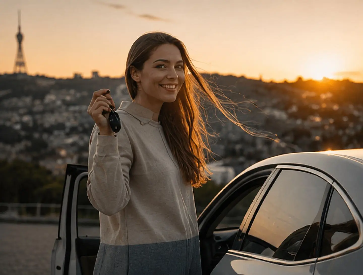 Ritmi student after a driving lesson